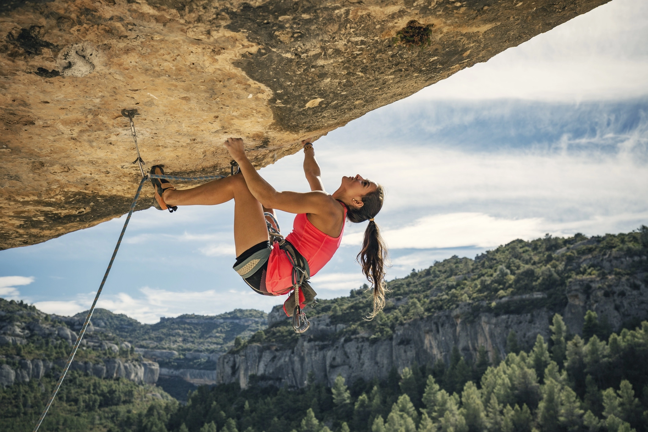 Female rock climber in Margalef Catalonia Spain - ProIQ - Market Smarter
